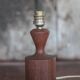 Lampe bois scandinave, pied de lampe bois vintage, lampe à poser