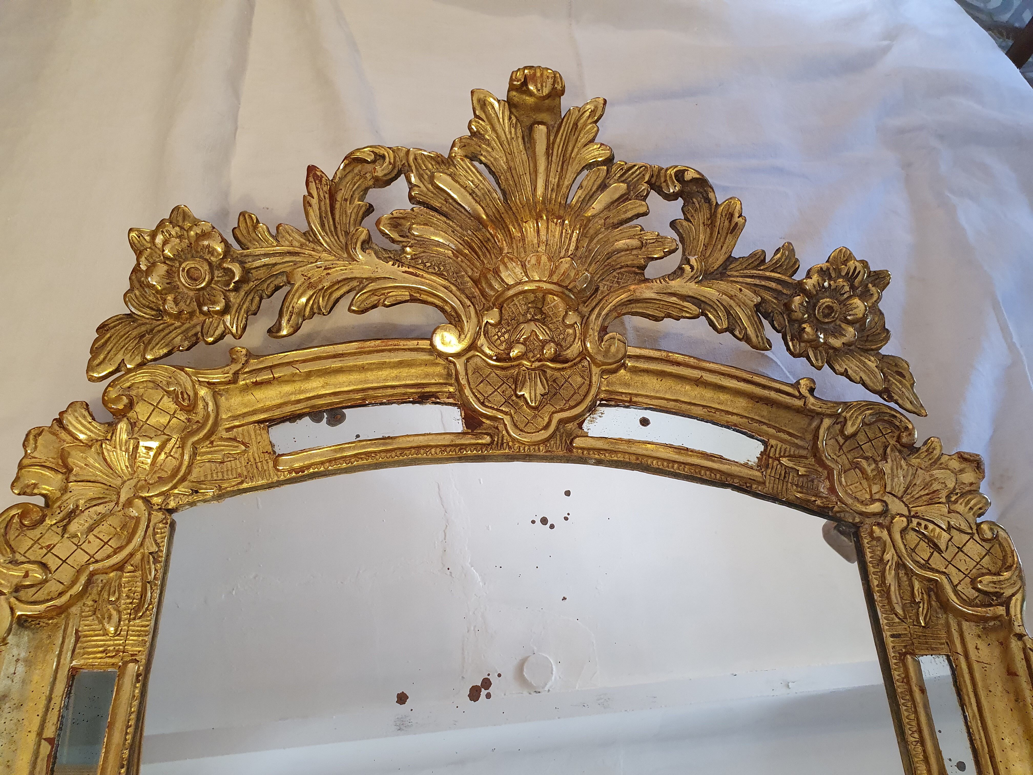 Miroir bois doré