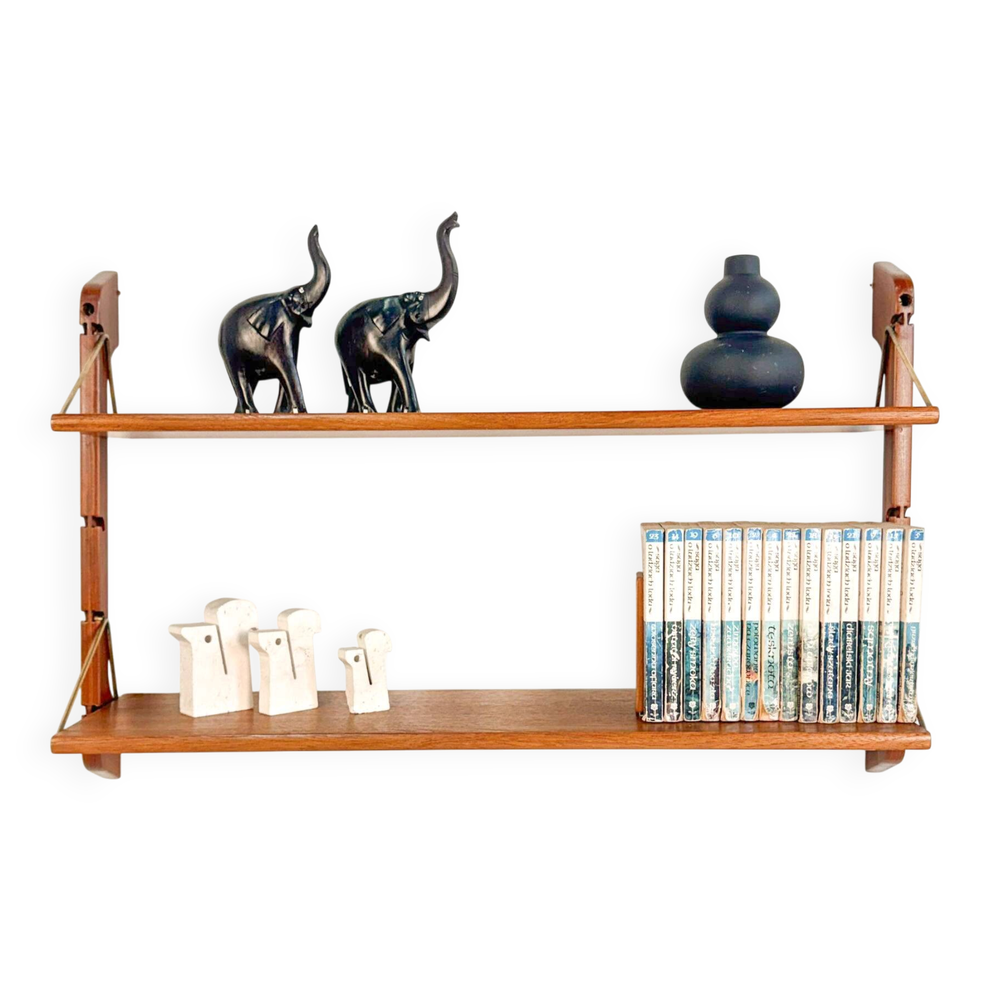 Scandinavian Ergo shelving unit set of 2 by John Texmon, 1960s