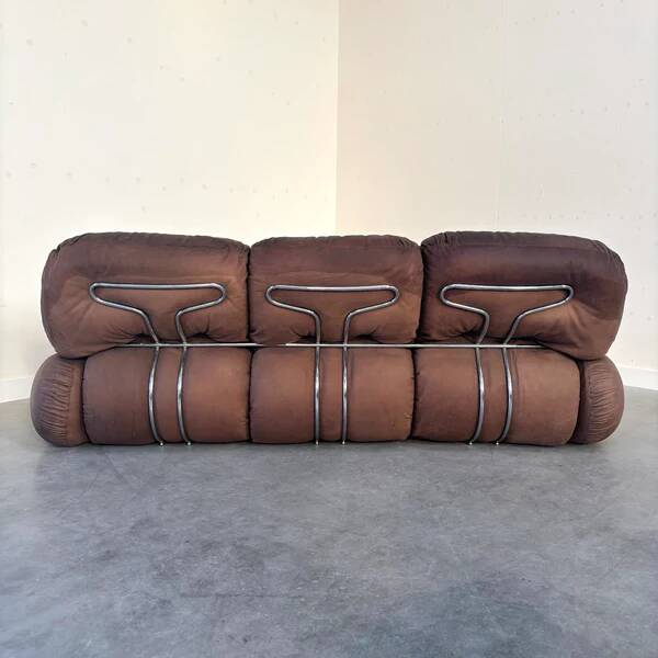 Canapé Okay en cuir d'Adriano Piazzesi, Italie, années 1970
