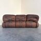 Leather Okay sofa by Adriano Piazzesi, Italy 1970s