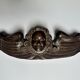 Ancient fronton cherub angel in carved wood 18th-19th century