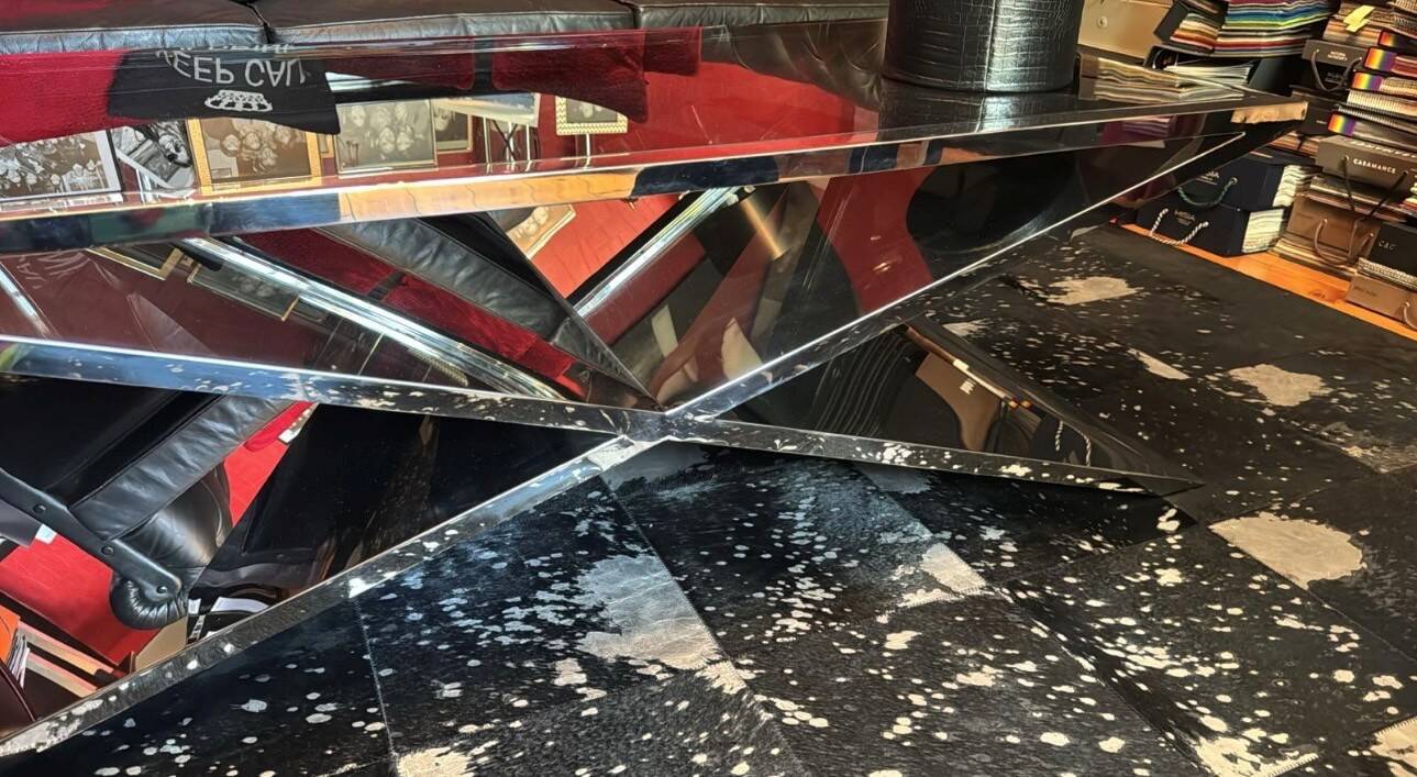 table basse vitrée