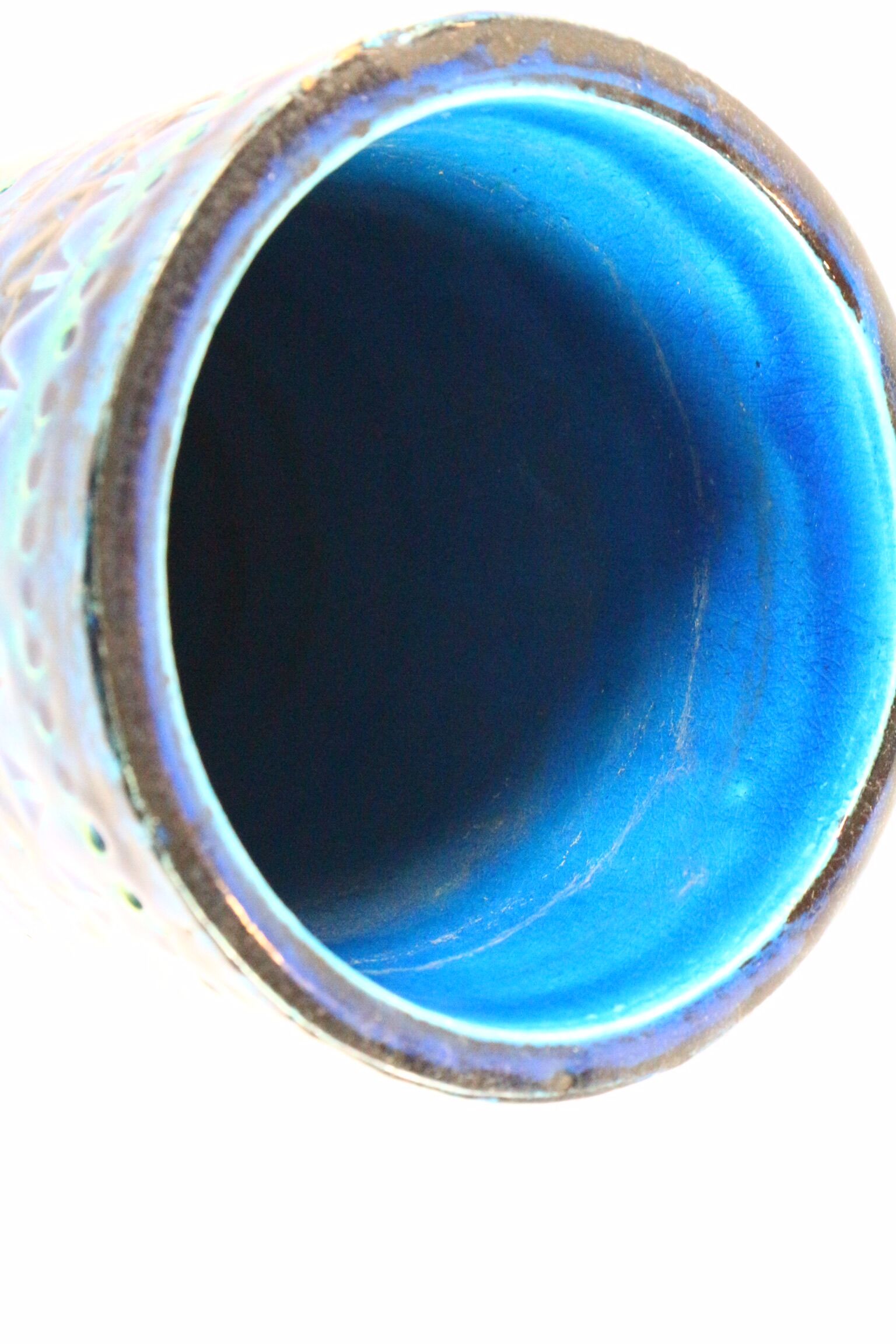 Cylinder vase, blue/blue, bitossi, aldo londi design