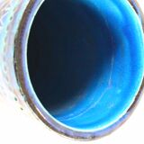 Vase cylindre, bleu / bleu, bitossi, aldo londi conception