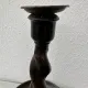 Pair of English oak Barley Twist candlesticks