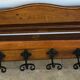 Old wooden wall coats door with six floors