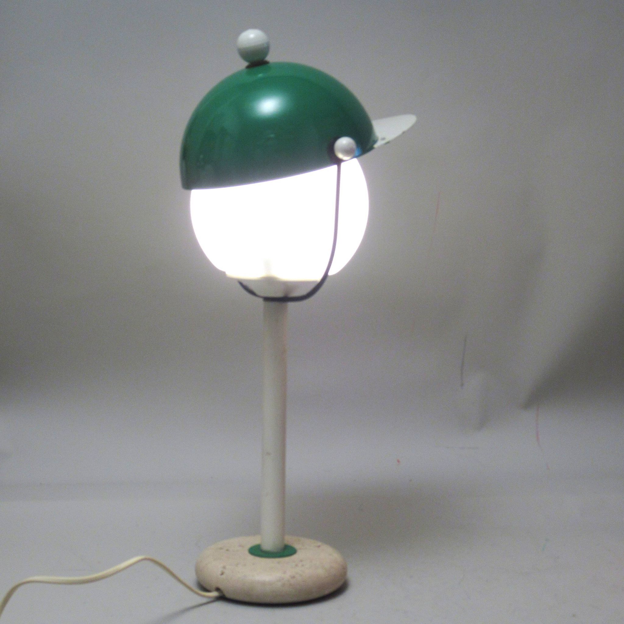 Lampe casquette italienne Arti e Mestieri années 80