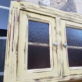 Buffet double patine  jaune tendre