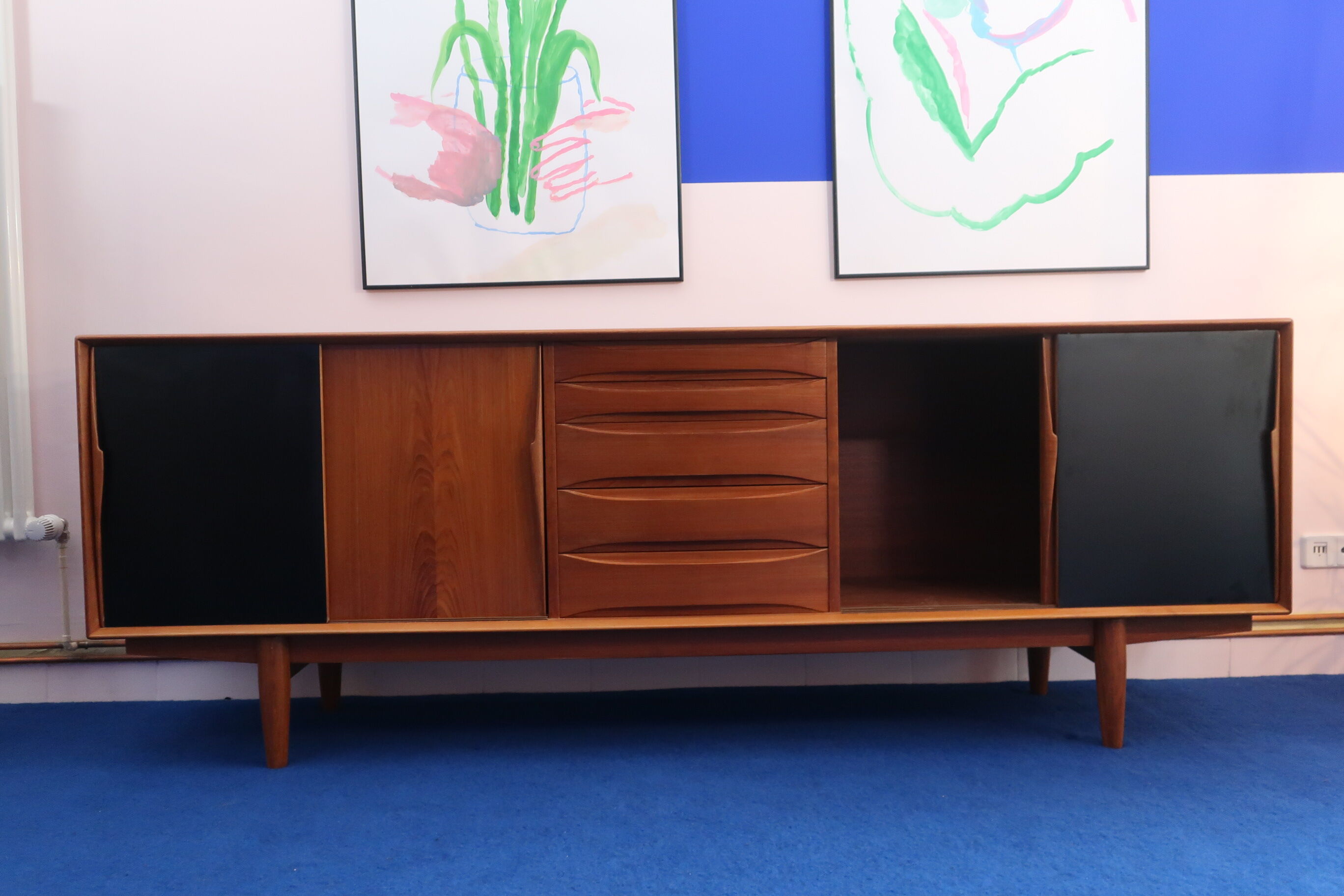 Danish row with sliding doors from the 60s