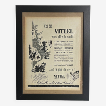 Vintage Vittel Paris Match Advertisement 1954