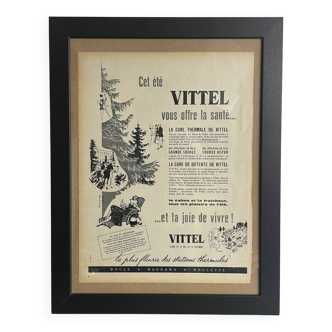 Vintage Vittel Paris Match Advertisement 1954