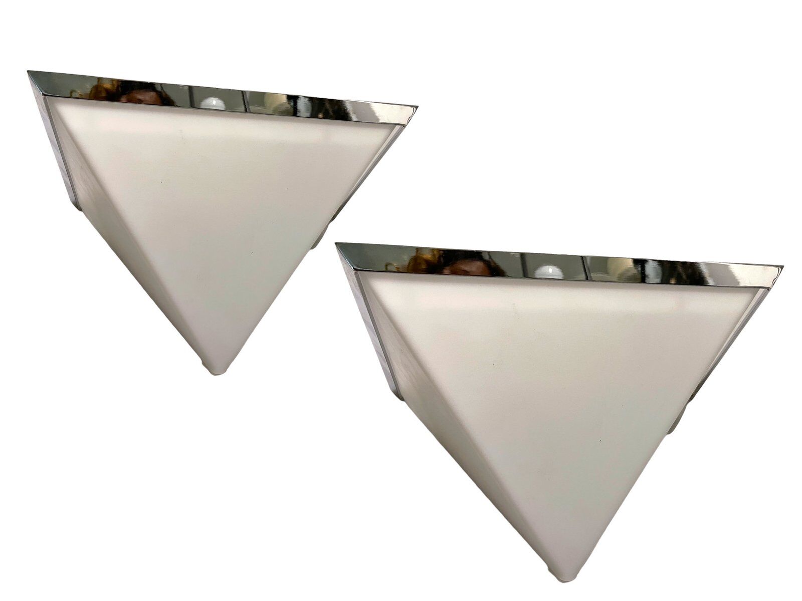 2 mid-century Italian acrylic glass sconces by Zonca Italy