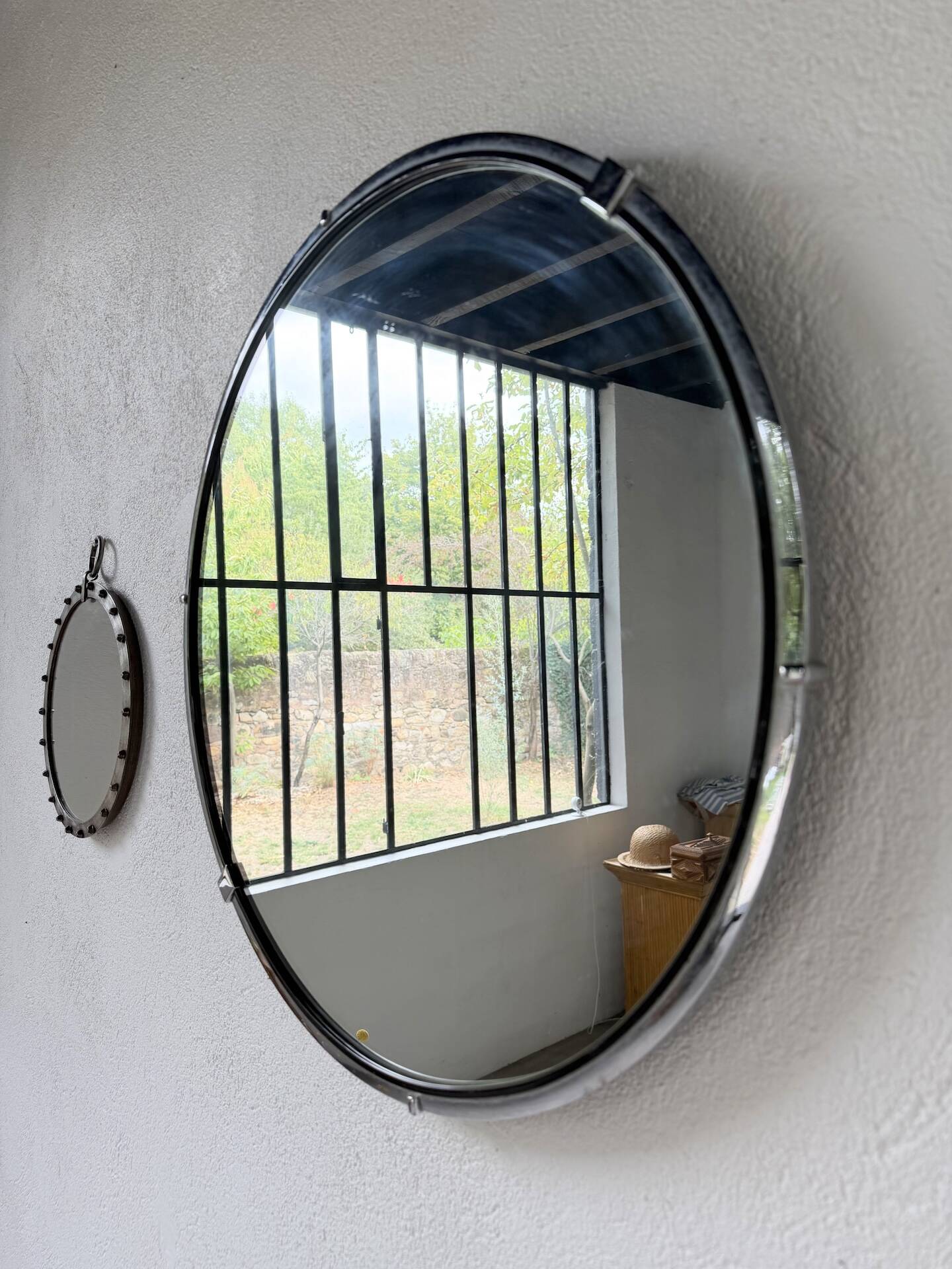 Round metal mirror 1970