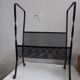 Porte revues en tole perforée noire vintage 1950/1960