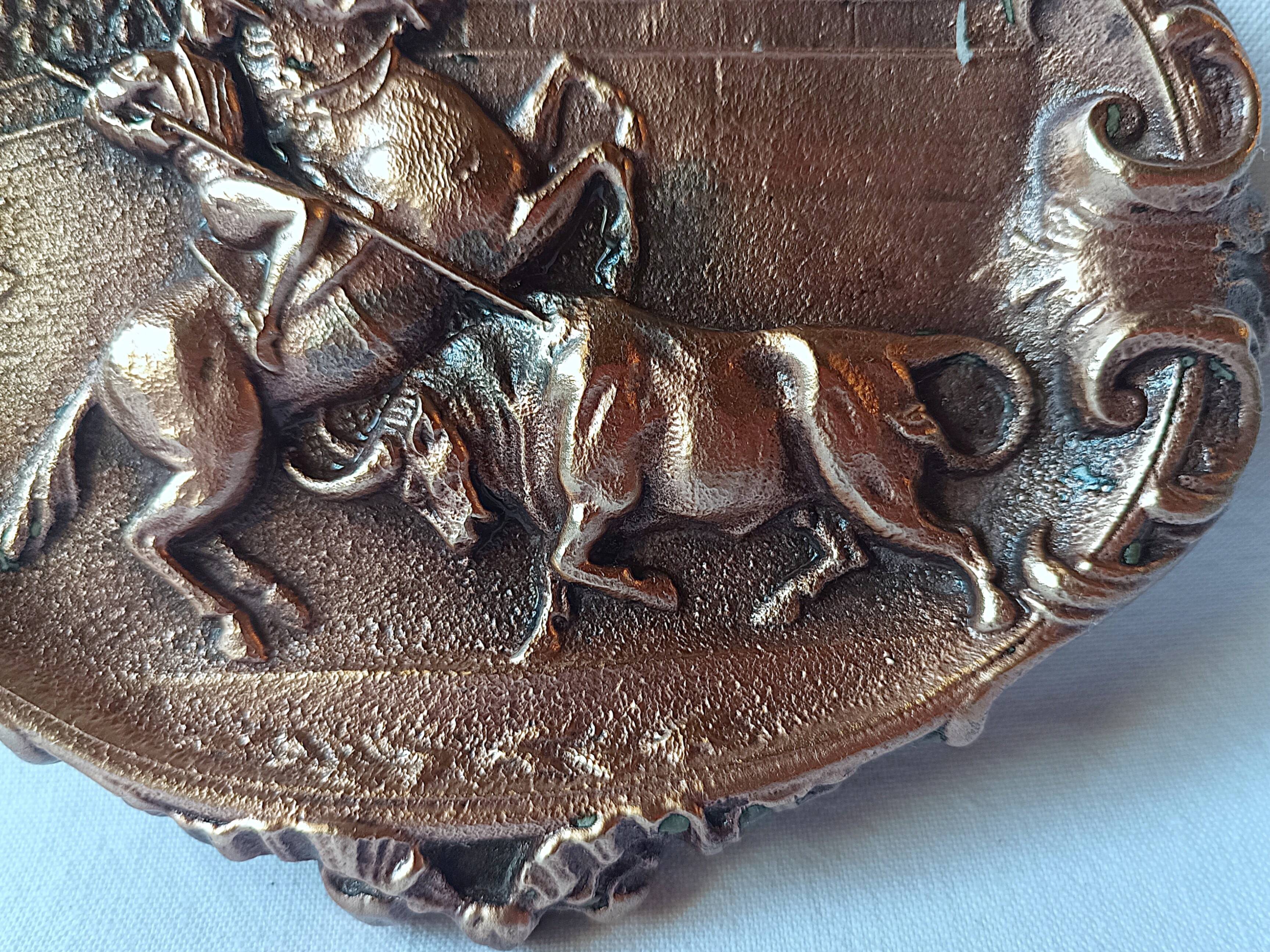 antique bronze ashtray bullfighting collection essential for smokers
