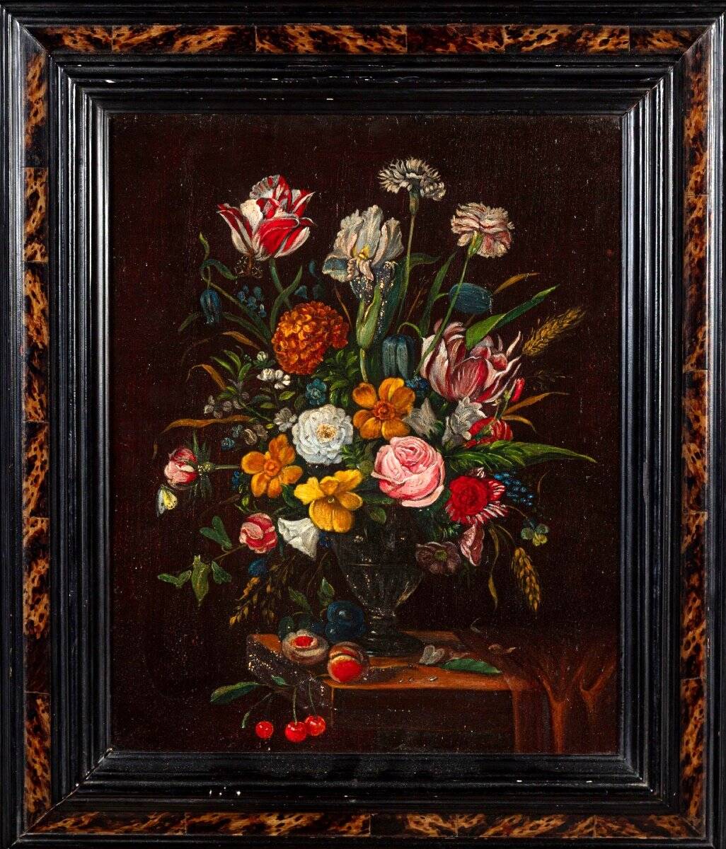 Still life with a bouquet of flowers
