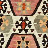 6x10 Grey & Pink Vintage Kilim Rug, Aesthetic Rug, Rugged Rug, 171x306Cm