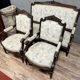 Louis XVI style living room in rosewood and gilding circa 1850