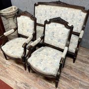 Louis XVI style living room in rosewood and gilding circa 1850