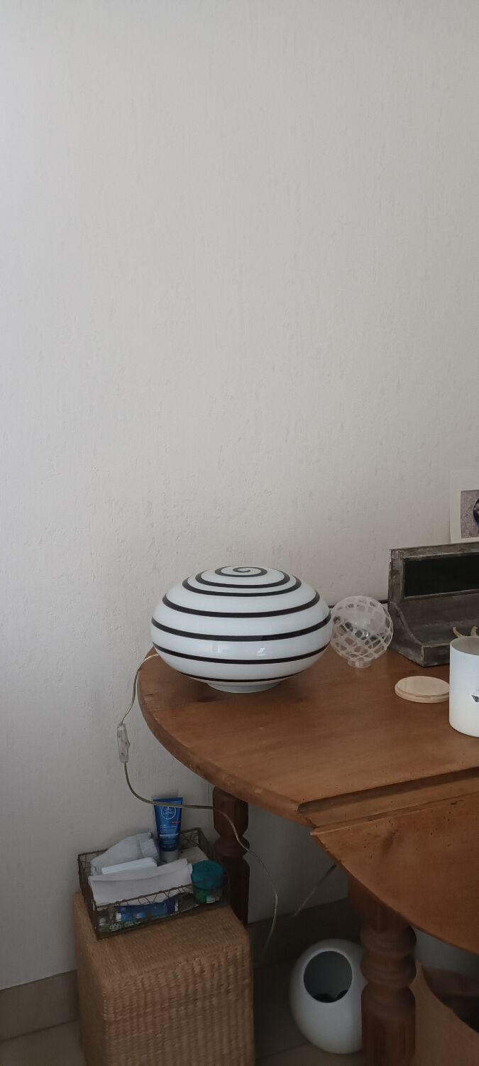 Swirl/zebra glass lamp by eglo vintage 80s/90s