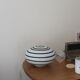 Swirl/zebra glass lamp by eglo vintage 80s/90s