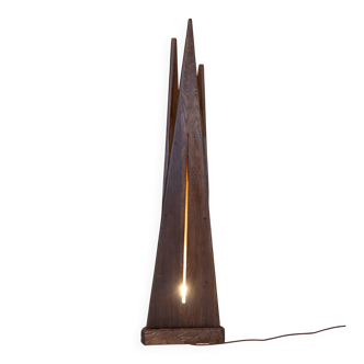 Sculptural Solid Wood Floor Lamp Post-Modern Light STRATA by Flowlight UK