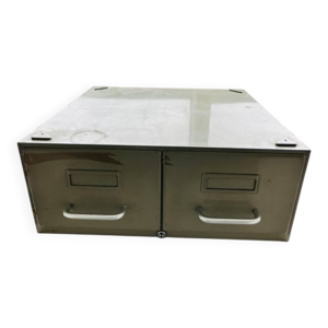 Casier 2 tiroirs en métal