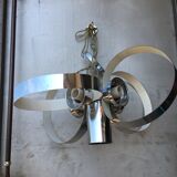 Space Age chrome hanging lamp 1970