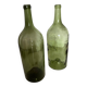 Pair of large antique blown glass bottles