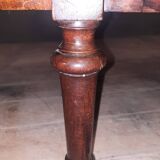 Louis XVI period demi-lune console in mahogany.