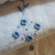Drap ancien en lin monogrammé 3,20x2,30 m