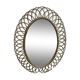Miroir en rotin ovale 48x36.5 années 60 - 70