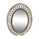 Miroir en rotin ovale 48x36.5 années 60 - 70
