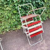 Set of 3 folding garden armchairs