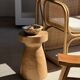 Stool, side table, end table in natural solid mango wood.