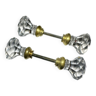 Set of Baccarat crystal door handles