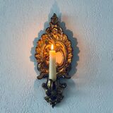 Gold wall candle holder