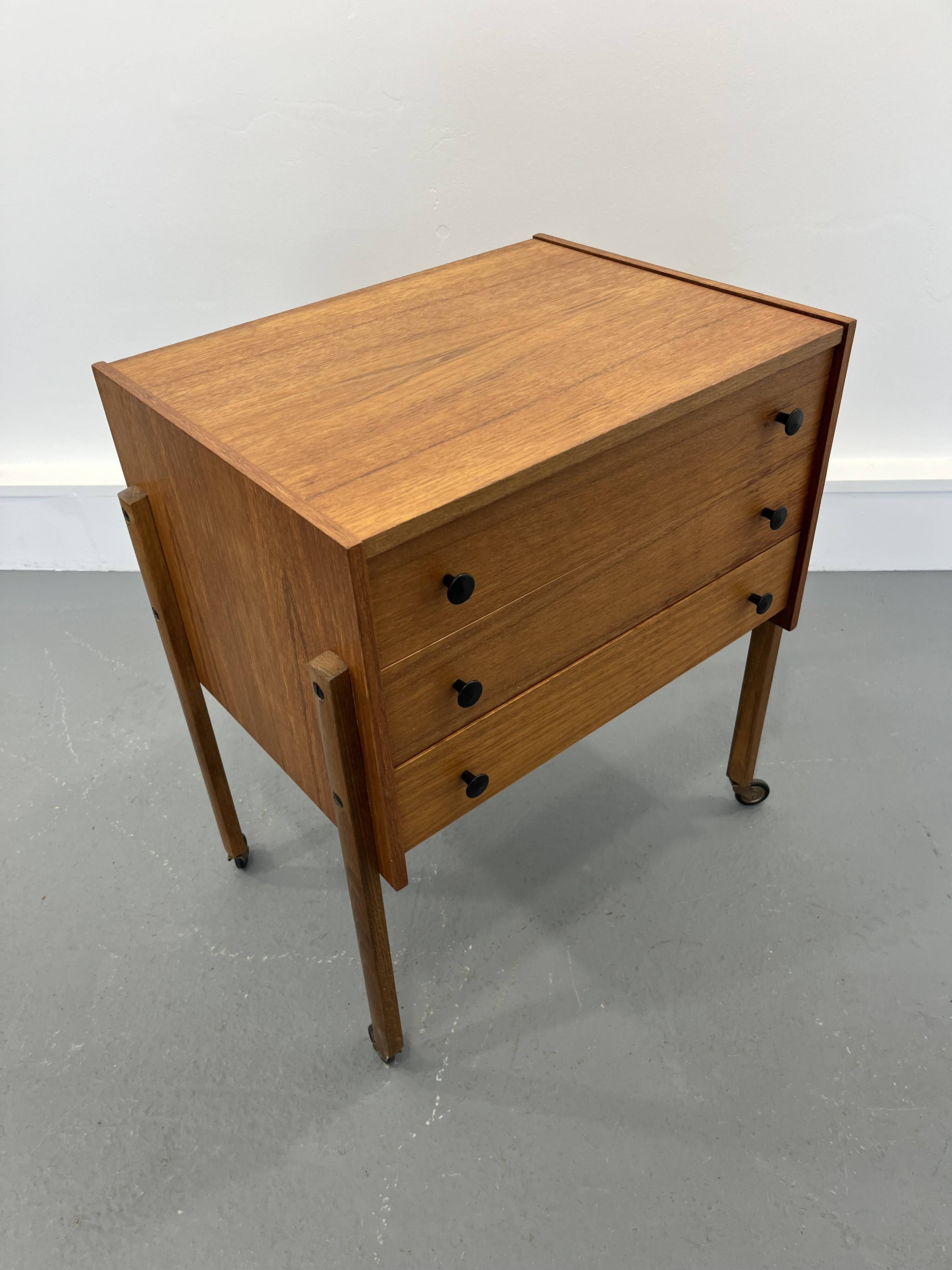 Wooden Sewing Cabinet, Horn Collection,Scandinavian 1960s