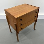 Travailleuse en bois collection de cornes années 1960 scandinaves