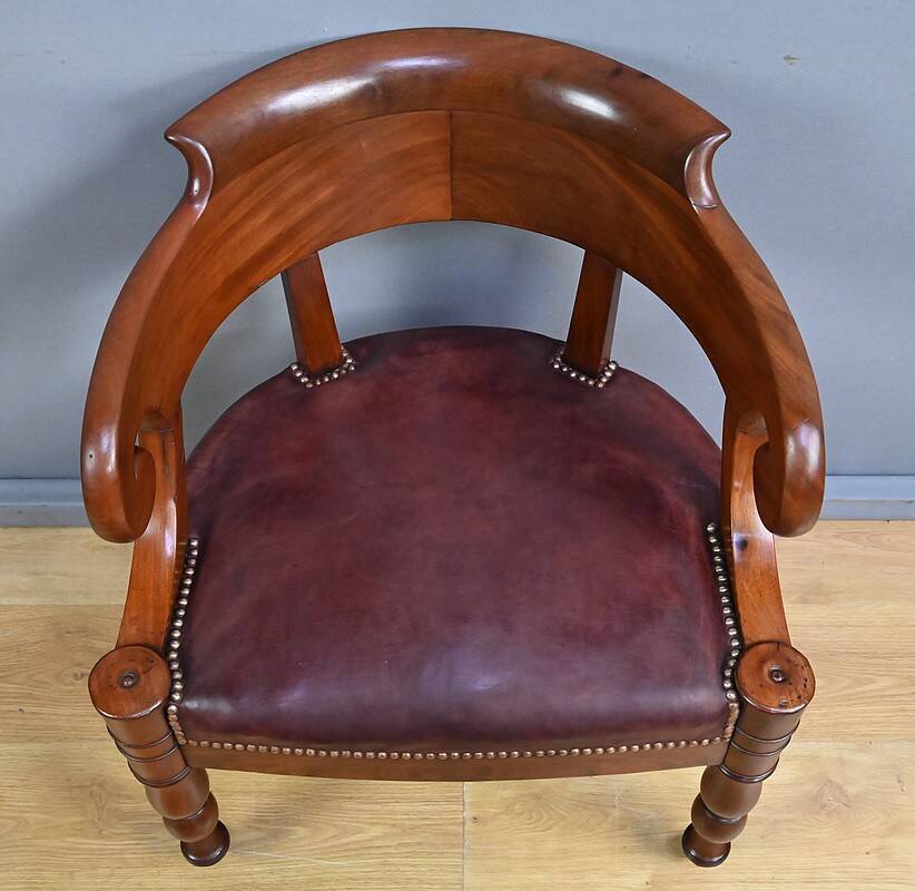 Mahogany office chair, Restoration period – early 19th century