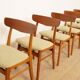 6 x dining chairs | Farstrup | Model 210 | Reupholstered | Green