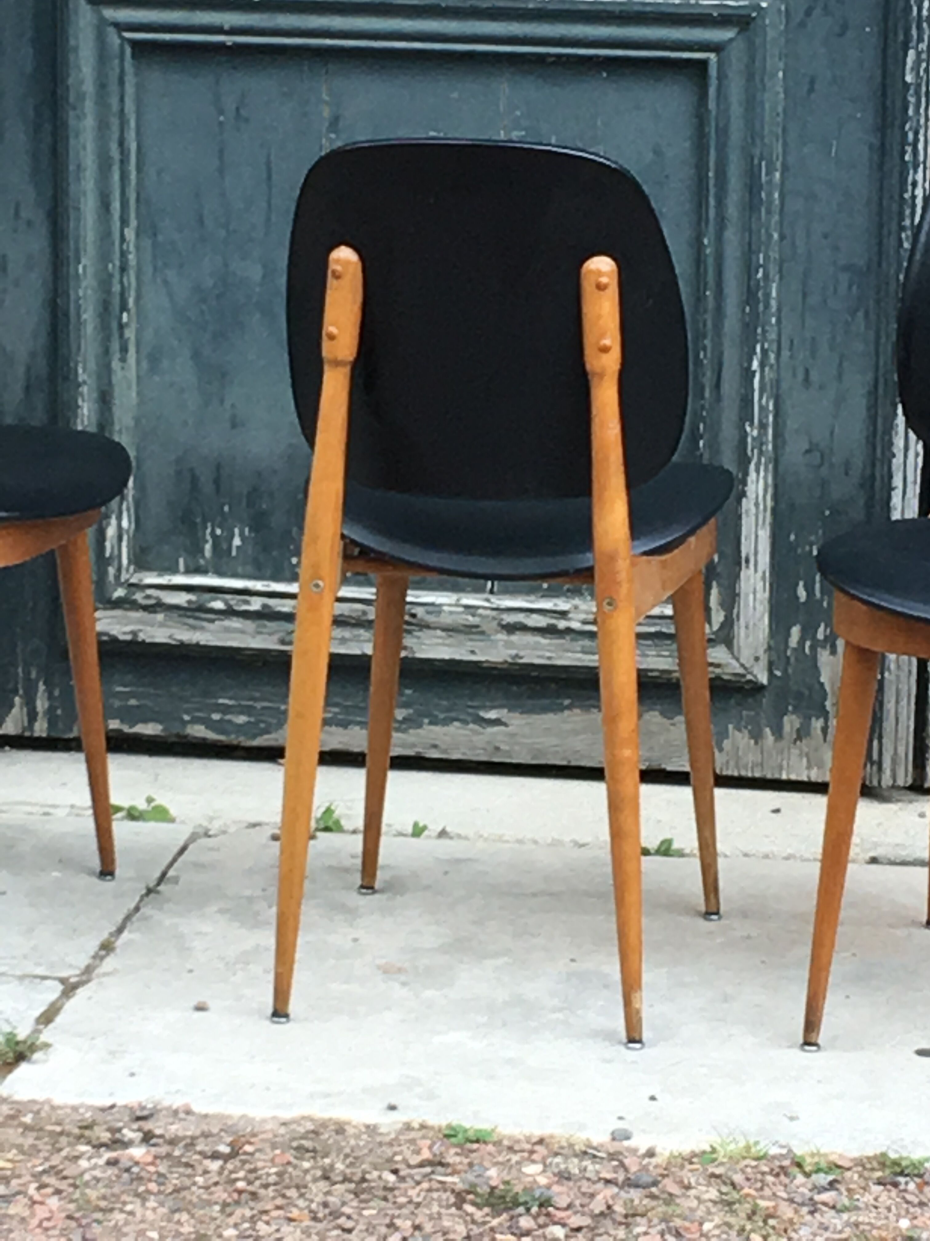 Lot de 4 chaises scandinaves en palissandre