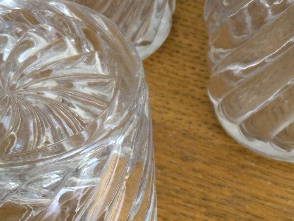 Cristal de Baccarat - important nécessaire de toilette Bambou Tors
