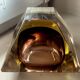 Ashtray or coin tray murano amber and brown by flavio poli