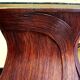 Table marqueterie de rotin vintage 1970
