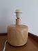 Turned wood lamp