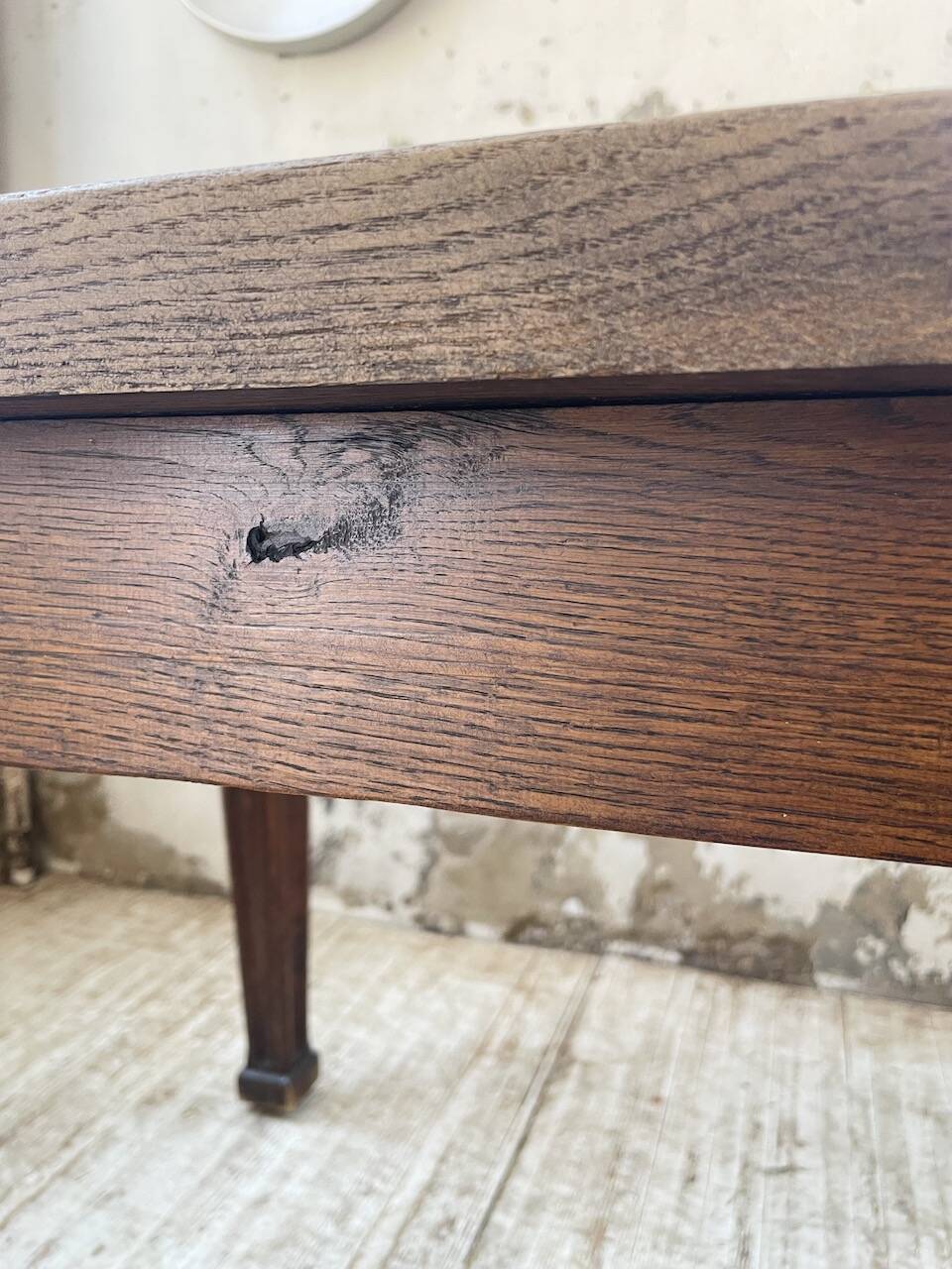 Solid oak farmhouse table 185cm