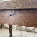 Solid oak farmhouse table 185cm