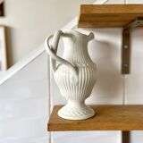 Pitcher Gien in white earthenware